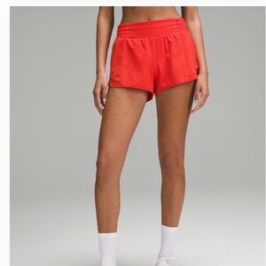lululemon high Rise Hottie Hot short 2.5 in inseam of Red Athletic Shorts 10